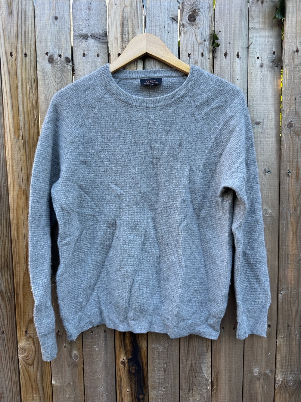 Quince cashmere waffle Men's Crewneck Sweater